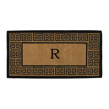 Monogram Door Mat, Natural, Black, 36 in W x 72 in L